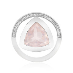 Colgante en plata con Cuarzo rosa
