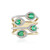 Gouden ring met Zambia-smaragdstenen (SUHANA)