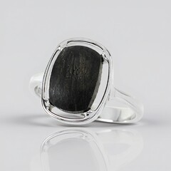 Anello in argento con Quercia Nera (dagen)