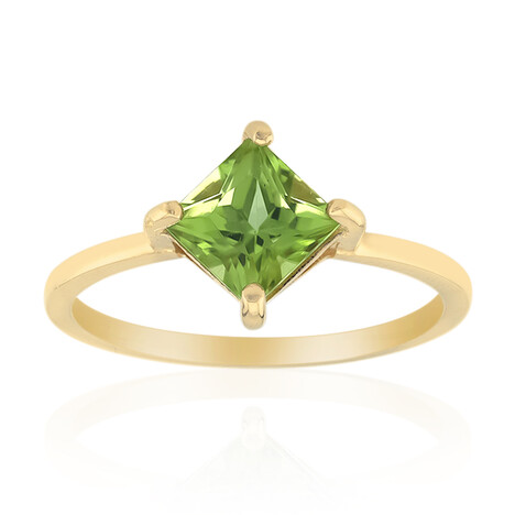 Burmesischer Peridot-Silberring
