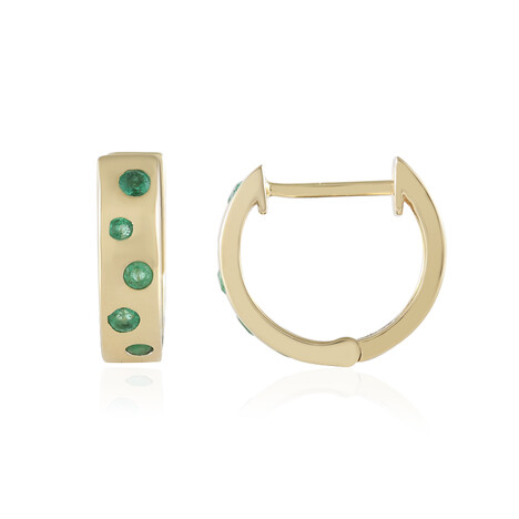 Boucles d'oreilles en argent et Emeraude de Zambie