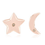 I1 Argyle Rose de France Diamond Silver Earrings (Annette)