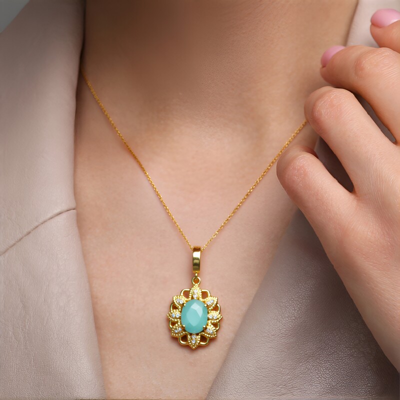 Grandidierit-Silberanhänger