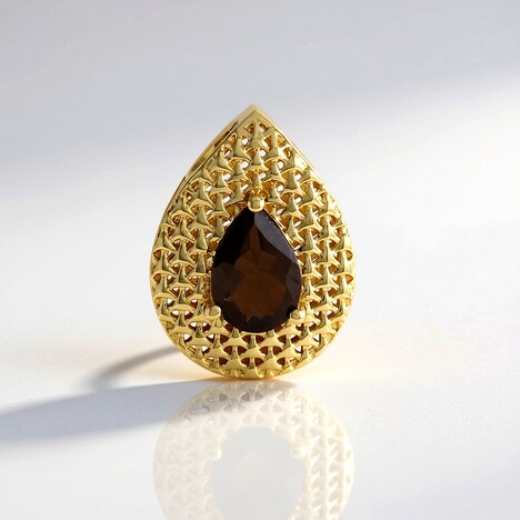 Ciondolo in argento con Quarzo Fumè (MONOSONO COLLECTION)