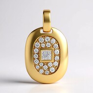 Colgante en oro con Diamante SI1 (G) (Annette)