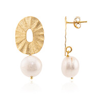 Orecchini in argento con Perla d'Acqua Dolce Bianca (Joias do Paraíso)