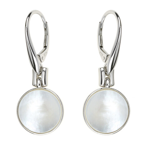Zilveren oorbellen met parelmoer (dagen)
