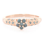 Anello placcato in oro con Diamante Fancy