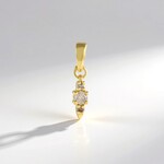 Ciondolo in argento con Diamante Champagne I2
