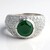 Anello in argento con Calcedonio Verde