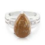 Dinosaurier-Quarz-Silberring