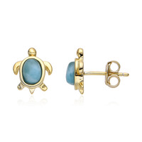 Larimar-Silberohrringe