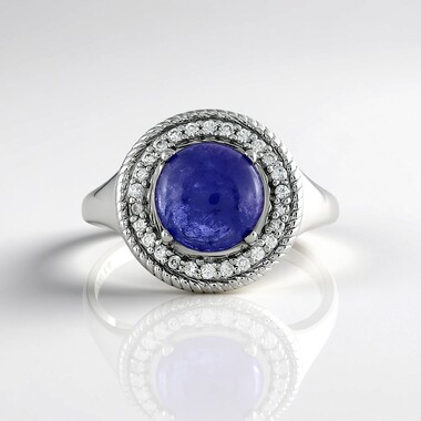 Tanzanite Silver Ring
