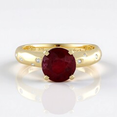 Anello in oro con Rubino del Madagascar (de Melo Gold)