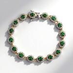 Bracciale in argento con Smeraldo Zambia (Gems en Vogue)