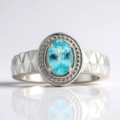 Anello in argento con Apatite Blu