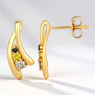 9K I2 Brown Diamond Gold Earrings (SUHANA)