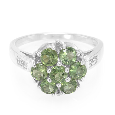 Russischer Apatit-Silberring