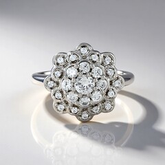 Anello in argento con Zaffiro Bianco
