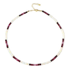 Edelstein-Silberhalskette