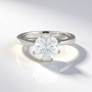 Bague en argent et Quartz blanc (MONOSONO COLLECTION)