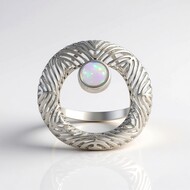 Welo Opal Silver Ring (MONOSONO COLLECTION)