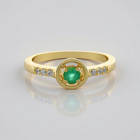 Anello in argento con Smeraldo Russo