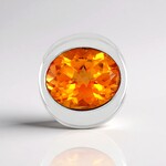 Ciondolo in argento con Topazio Arancione (MONOSONO COLLECTION)
