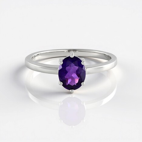 Anello in argento con Ametista