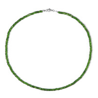 Collana in argento con Diopside Russo