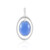 Blauer Chalzedon-Silberanhänger