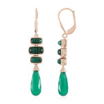 Green Agate Silver Earrings (KM by Juwelo)