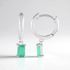 Orecchini in argento con Smeraldo Socoto
