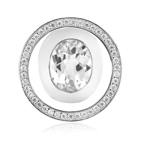 Weißer Topas-Silberanhänger (MONOSONO COLLECTION)