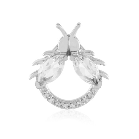 Colgante en plata con Topacio blanco