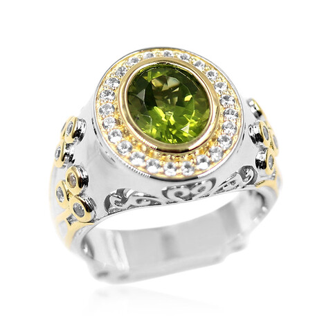 Peridot-Silberring (Dallas Prince Designs)