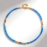 Collana in argento con Zaffiro Blu del Madagascar (Riya)