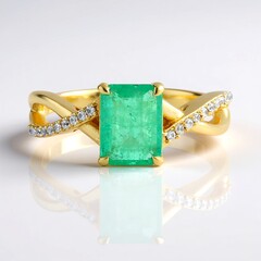Anello in argento con Smeraldo Colombiano