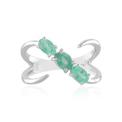 Colombian Emerald Silver Ring