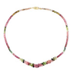 Zilveren halsketting met toermalijnen (Adela Silber)