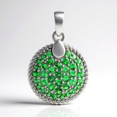 Ciondolo in argento con Tsavorite AAA del Kenia