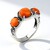 Anello in argento con Conchiglia di Ostrica Spinosa Arancione (Desert Chic)