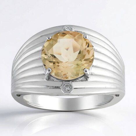 Anello in argento con Pietra del Sole dell'Oregon