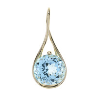 Pendentif en or et Topaze bleu ciel
