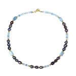 Edelstein-Silberhalskette