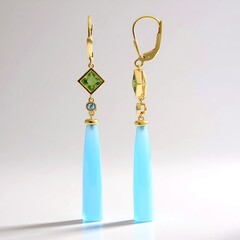 Orecchini in argento con Calcedonio Blu (KM by Juwelo)