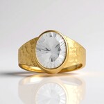Anello in argento con Quarzo Bianco (MONOSONO COLLECTION)