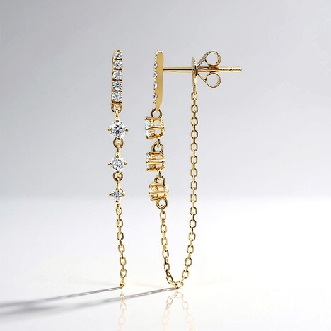 Orecchini in oro con Diamante SI2 (H) (CIRARI)