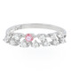 Zilveren ring met een Padparadscha saffier