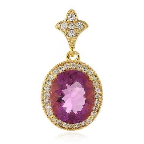 Colgante en plata con Fluorita rosa de México